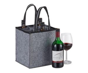 Relaxdays 6x Sacs pour 9 bouteilles feutre
