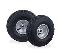 Relaxdays 8x Roues de chariot jeu de 2, 3.00-4