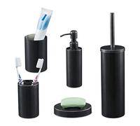 Relaxdays Accessoires salle de bain lot de 5