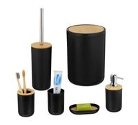 Relaxdays Lot de 6 accessoires de salle de bain