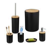 Relaxdays Lot de 6 accessoires de salle de bain