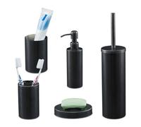 Relaxdays Accessoires salle de bain lot de 5
