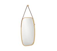 Relaxdays Miroir à accrocher ovale avec lanière