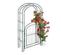 Relaxdays Arcarde de rosiers avec porte