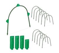 Relaxdays Arceau de Serre Tunnel, Lot de 12, pour Tunnel Potager ou Parterre surélevé, 40 Pinces, 31x33 cm, Acier, Vert