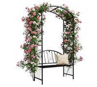 Relaxdays Arche à roses avec banc