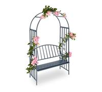 Relaxdays Arche à roses jardin banc arceau