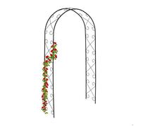 Relaxdays Arche de jardin, en métal, robuste, pour plantes grimpantes, H x L x P : 230 x 120 x 39 cm, noire