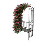 Relaxdays Arche de roses avec banc métal