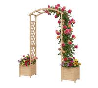 Relaxdays Arche de roses avec jardinières