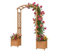 Relaxdays Arche de roses avec jardinières