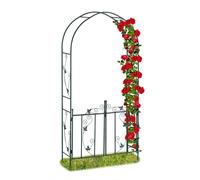 Relaxdays Arche de rosiers avec porte