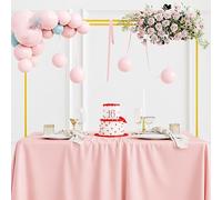 Relaxdays Arche de Table Extensible métal doré, H: 78,5-118 cm, L: 102-260 cm, décoratif pour Anniversaire
