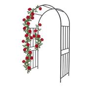Relaxdays Arche en métal noir pour rosiers