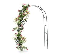 Relaxdays Arche pour rosiers et Plantes grimpantes, 240 cm, tuteur en métal, résistant aux intempéries, Vert