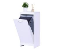 Armoire à Linge Relaxdays, Sac à Linge escamotable 48 l, 90 x 40 x 35 cm, résistante à l'humidité, Blanche