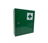 Relaxdays Armoire à Pharmacie, verrouillable, 3 espaces, H x L x P : 36 x 31 x 10 cm, pour médicaments, Verte