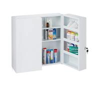 Armoire à pharmacie XXL à double porte Relaxdays 10030266, blanc
