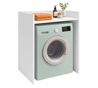 Relaxdays Meuble pour Lave-Linge, Armoire au-Dessus du Lave-Linge & du sèche-Linge, H x L x P : 97 x 66 x 61 cm, Blanc