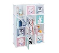 Relaxdays Armoire enfant modulable 8 cubes blanc