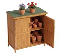 Relaxdays Armoire de jardin toit relevable bois