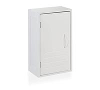 Relaxdays Armoire de Salle de Bain, étagère réglable, Fermeture magnétique, HxLxP: 50x30x18,5 cm, Placard étroit, Blanc