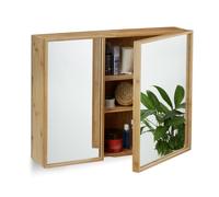 Relaxdays Armoire de salle de bain miroir 2 portes