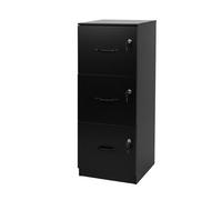 Armoire à dossiers suspendus Relaxdays, 3 tiroirs verrouillables, H x L x P: 103 x 40 x 40 cm, noir