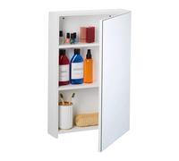 Relaxdays Armoire Murale pour la Salle de Bain, 3 Compartiments spacieux, H x L x P : 60,5 x 40 x 12 cm, Blanche
