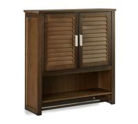 Relaxdays Armoire Suspendue LAMELL SDB Brun foncé