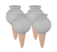 Relaxdays Arrosage gris en terre cuite en lot de 4