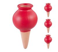 Relaxdays 4x arrosages rouges en terre cuite