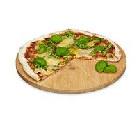 Relaxdays Assiette à pizza bambou assiette