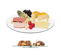 Relaxdays Assiette tournante en verre