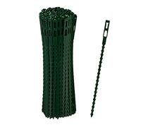 Relaxdays Attaches de Plantes, Lot de 200, 17 cm, Liens de Serrage réglables, réutilisables, Fixation Jardin, Vert