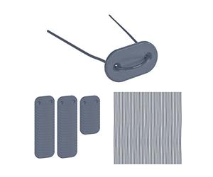 relaxdays Attaches pour Brise-Vue, 104 pastilles avec Fils, kit de Fixation pour Pare-Soleil, Gris