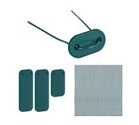 Relaxdays Attaches pour Brise-Vue, 52 pastilles avec Fils, kit de Fixation pour Pare-Soleil, Vert