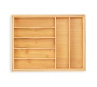 Relaxdays Range-couverts extensible en bambou