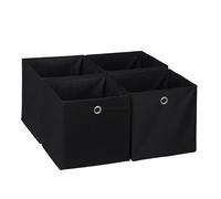 Relaxdays Lot de 4 bacs de rangement