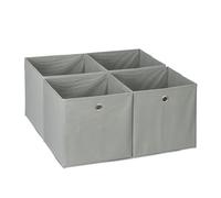 Relaxdays Lot de 4 bacs de rangement