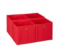 Relaxdays Lot de 4 bacs de rangement