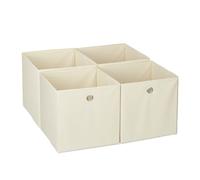 Relaxdays Lot de 4 bacs de rangement