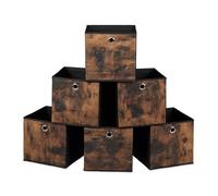 Relaxdays Lot de 6 bacs de rangement