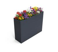 Relaxdays Bac Potager surélevé, Acier thermolaqué, pour Fleurs, Plantes et légumes, Choix de Tailles, Gris