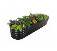 Relaxdays Bac potager métallique demi-rond XXL