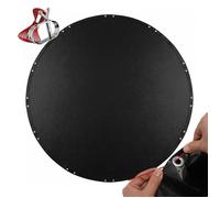 Relaxdays Bâche de piscine ronde Ø 610 cm été & hiver résistante aux UV œillets + câble acier PE noire