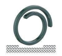 Relaxdays Bagues de tuteurage, 300 pièces, Plastique, Fixation pour Plantes, diamètre de 2,5 cm, tomates, Vert