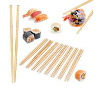 Relaxdays Baguettes bambou réutilisables 10 paires