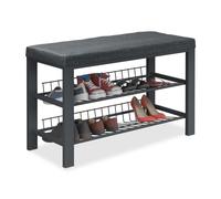 Relaxdays Banc à chaussures avec rangement