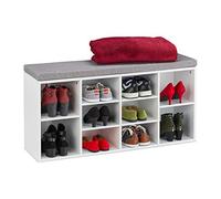 Relaxdays Banc à chaussures avec 10 compartiments